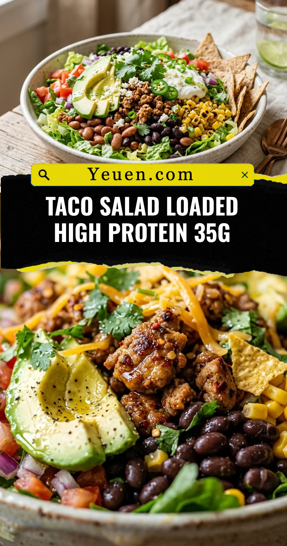 Taco Salad Loaded High Protein 35g