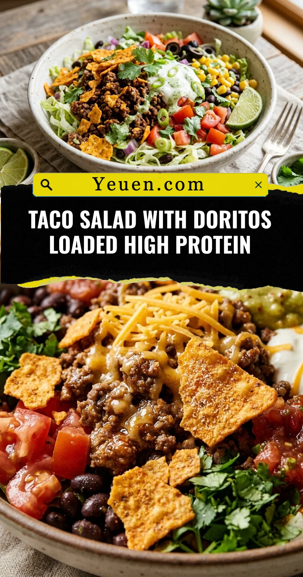 Taco Salad With Doritos Loaded High Protein