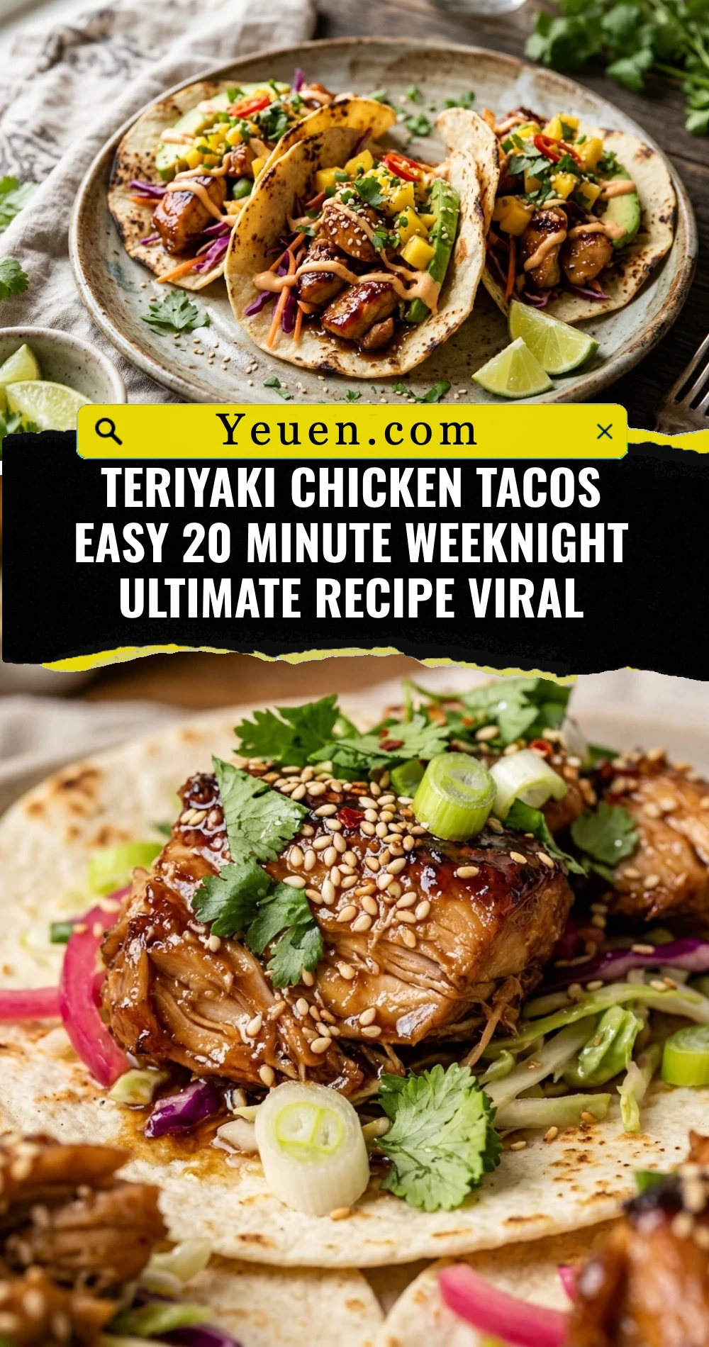Teriyaki Chicken Tacos Easy 20 Minute Weeknight Ultimate Recipe Viral