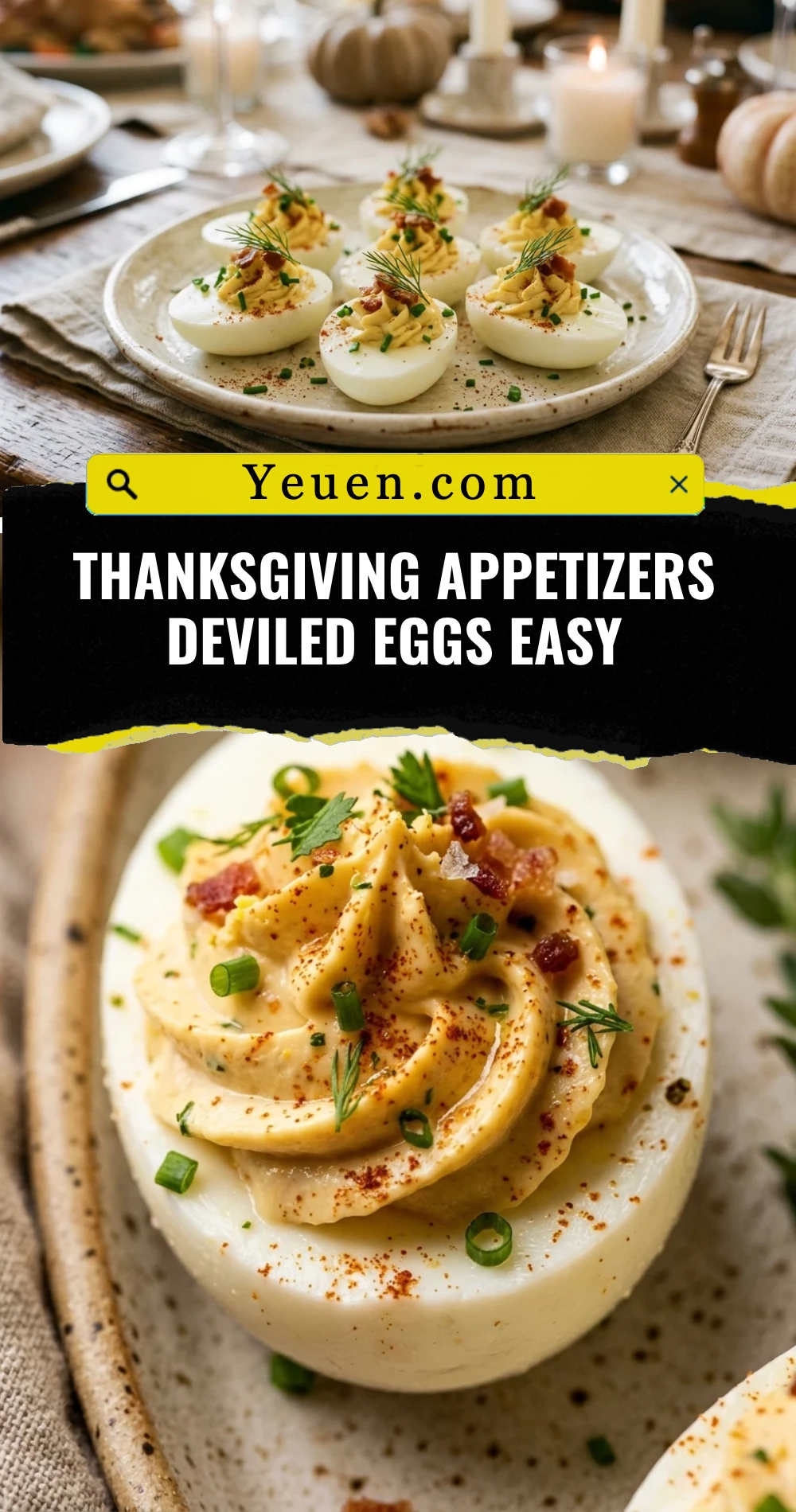 Thanksgiving Appetizers Deviled Eggs Easy