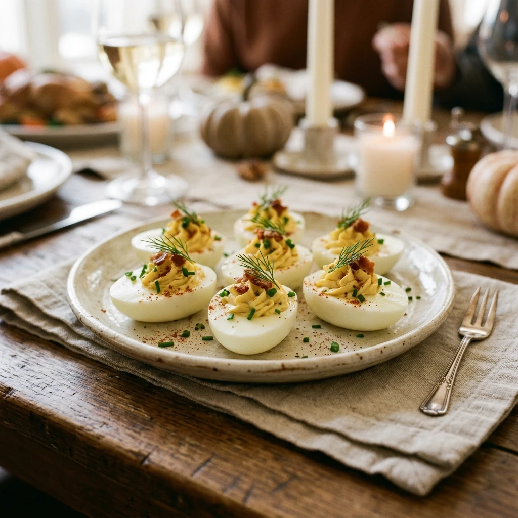 Thanksgiving Appetizers Deviled Eggs Easy