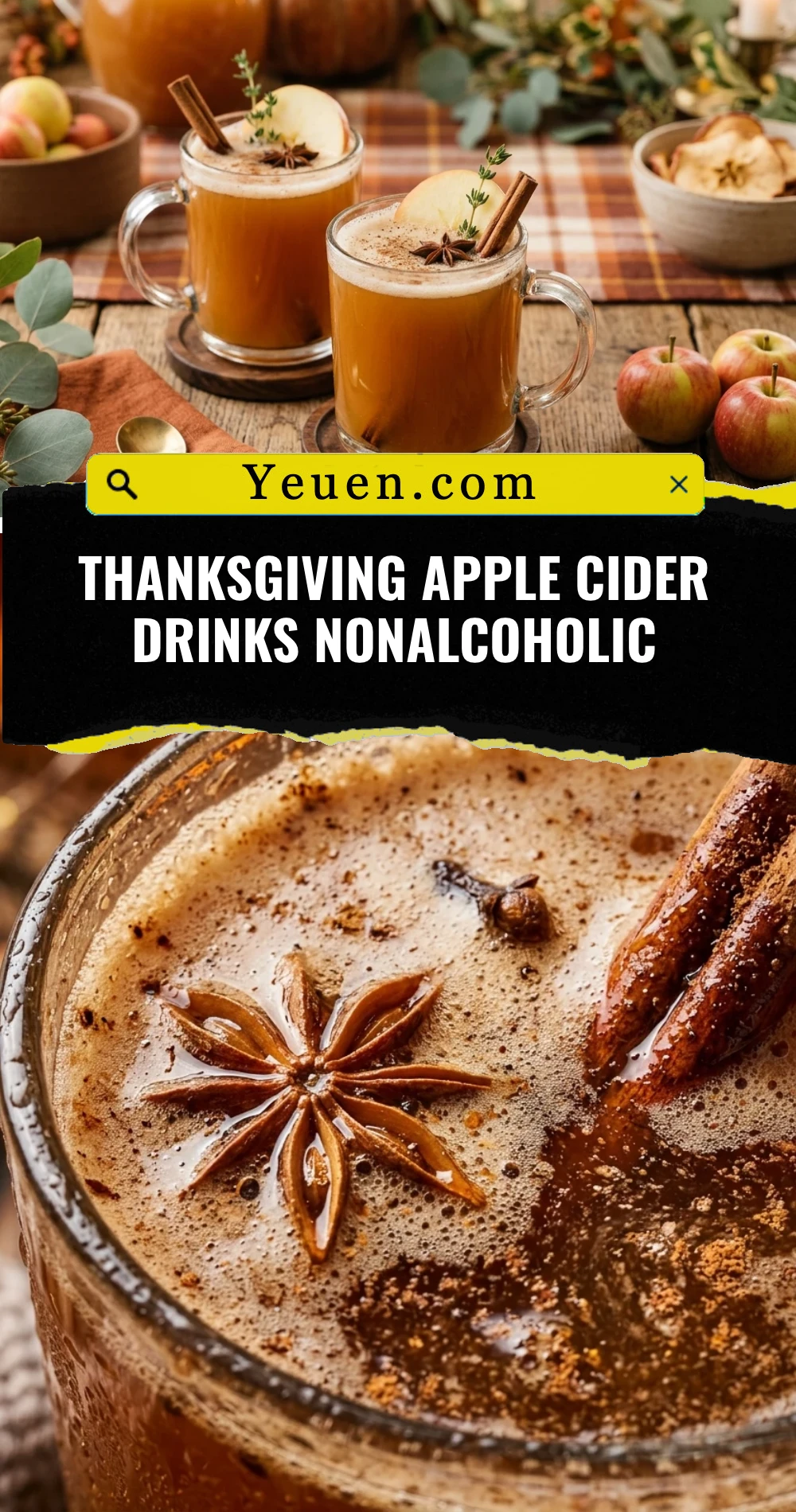 Thanksgiving Apple Cider Drinks Nonalcoholic