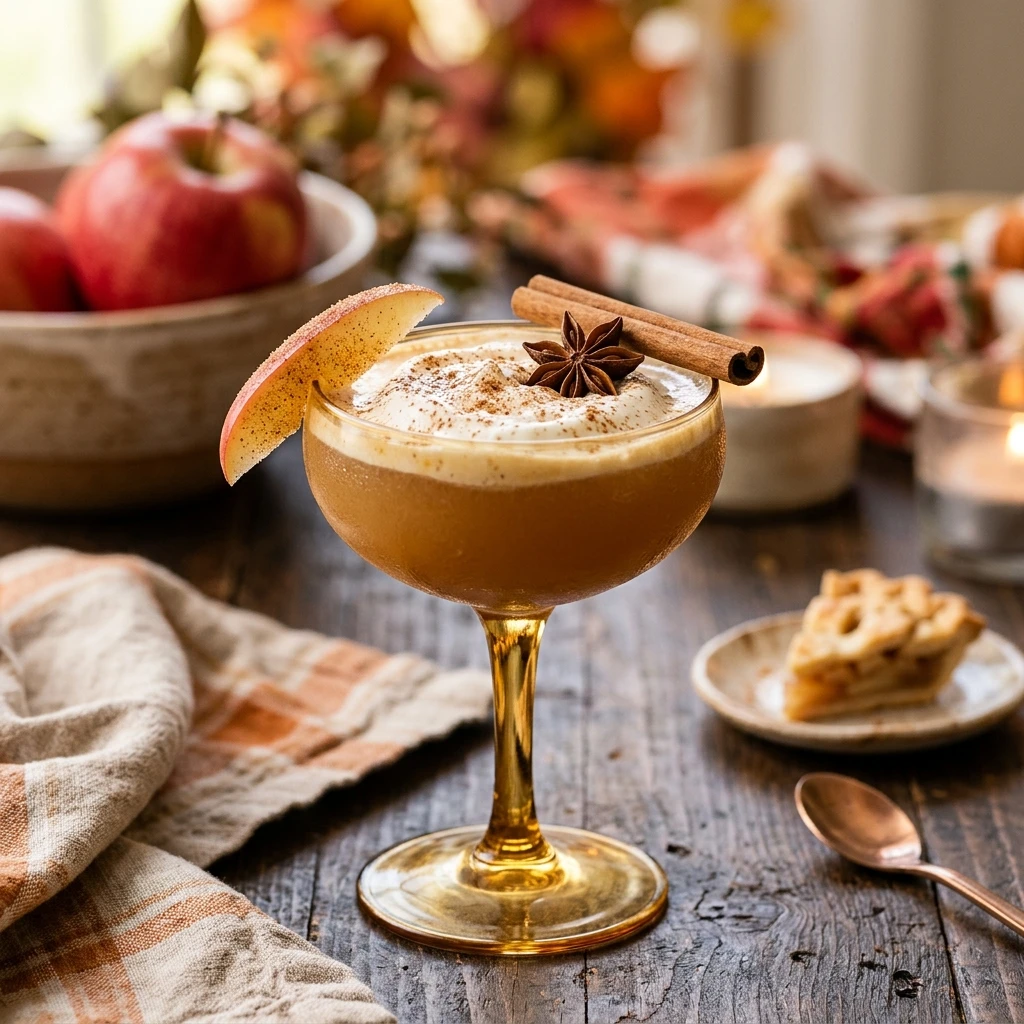 Thanksgiving Apple Pie Cocktail Mocktail Easy Party Holiday