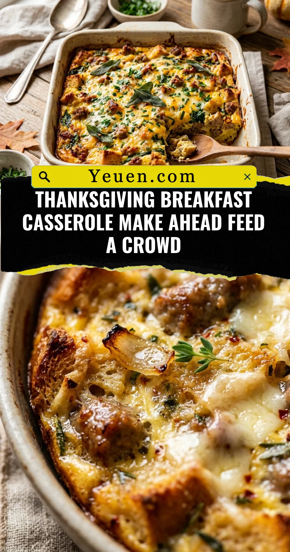 Thanksgiving Breakfast Casserole Make Ahead Feed A Crowd