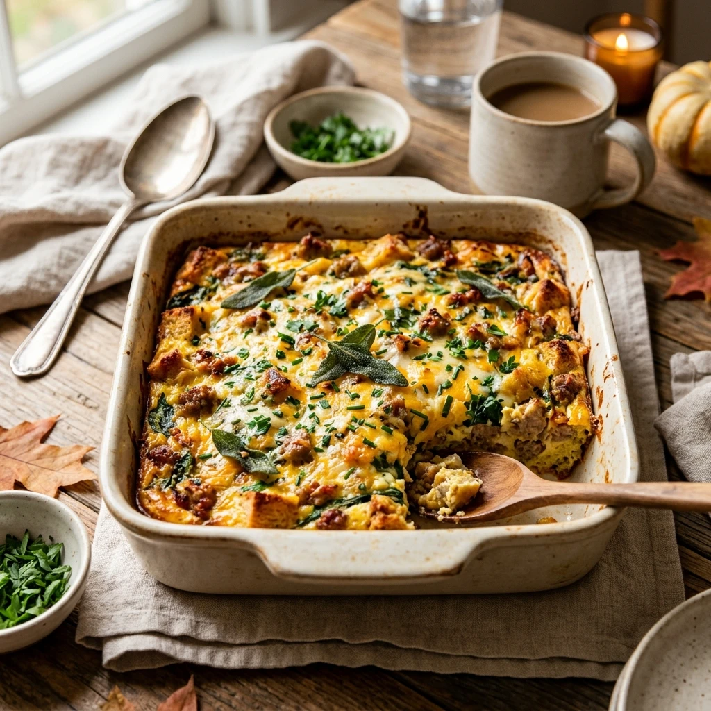 Thanksgiving Breakfast Casserole Make Ahead Feed A Crowd