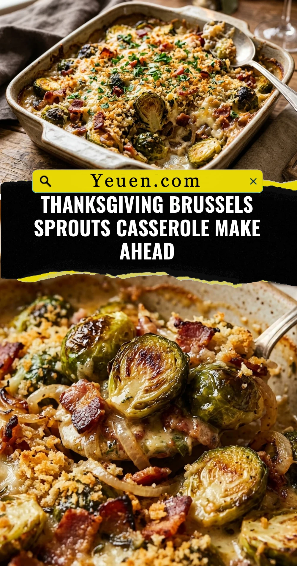 Thanksgiving Brussels Sprouts Casserole Make Ahead