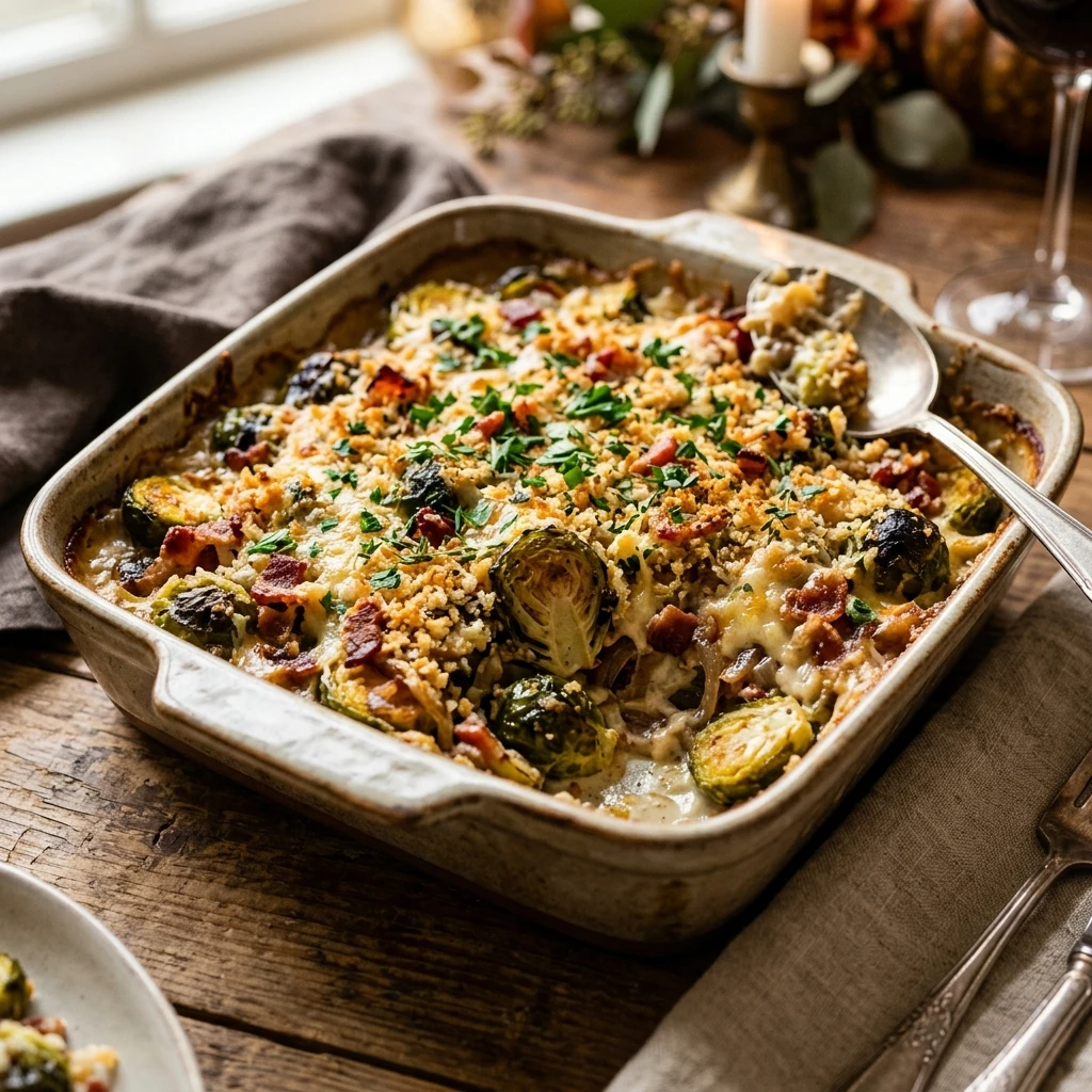 Thanksgiving Brussels Sprouts Casserole Make Ahead