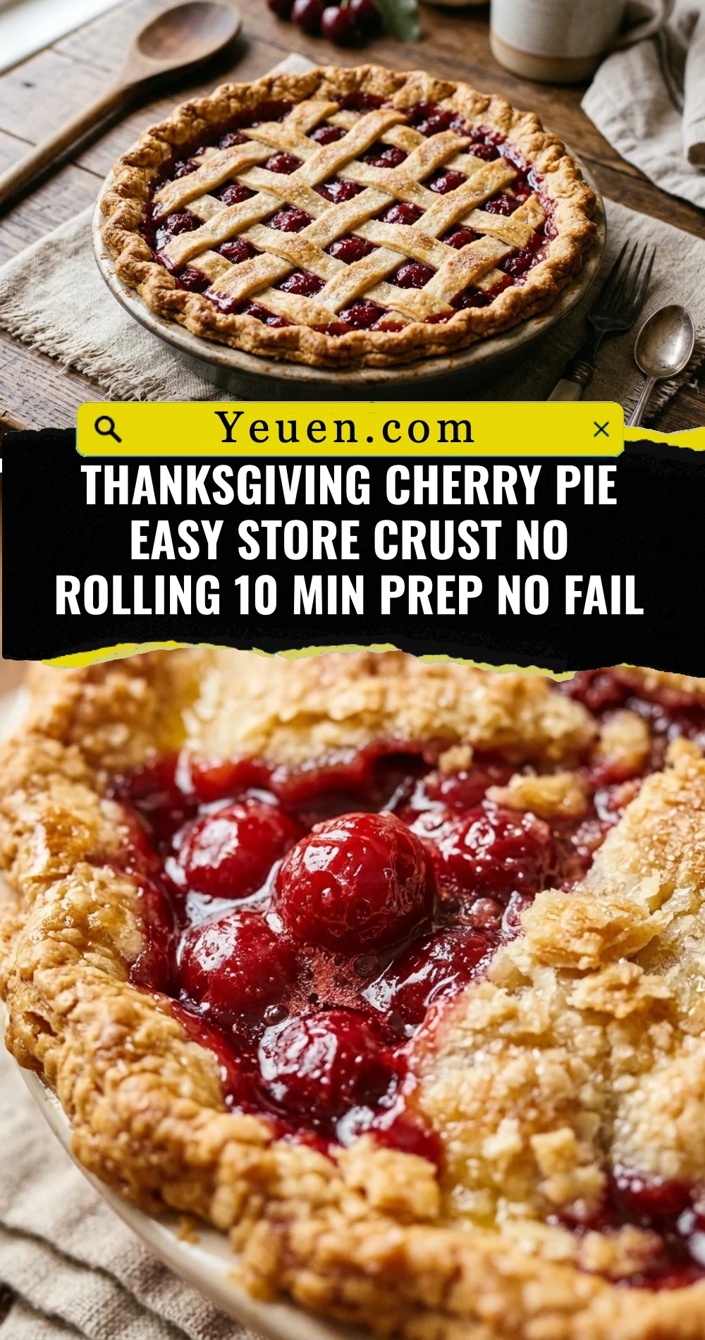 Thanksgiving Cherry Pie Easy Store Crust No Rolling 10 Min Prep No Fail