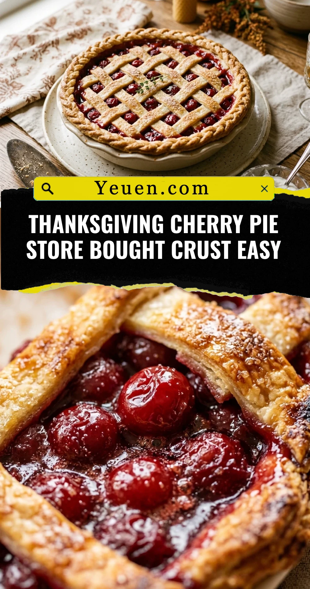 Thanksgiving Cherry Pie Store Bought Crust Easy
