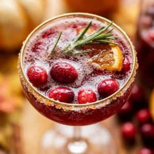 Thanksgiving Cranberry Mimosa Cocktail Mocktail Easy Party Holiday