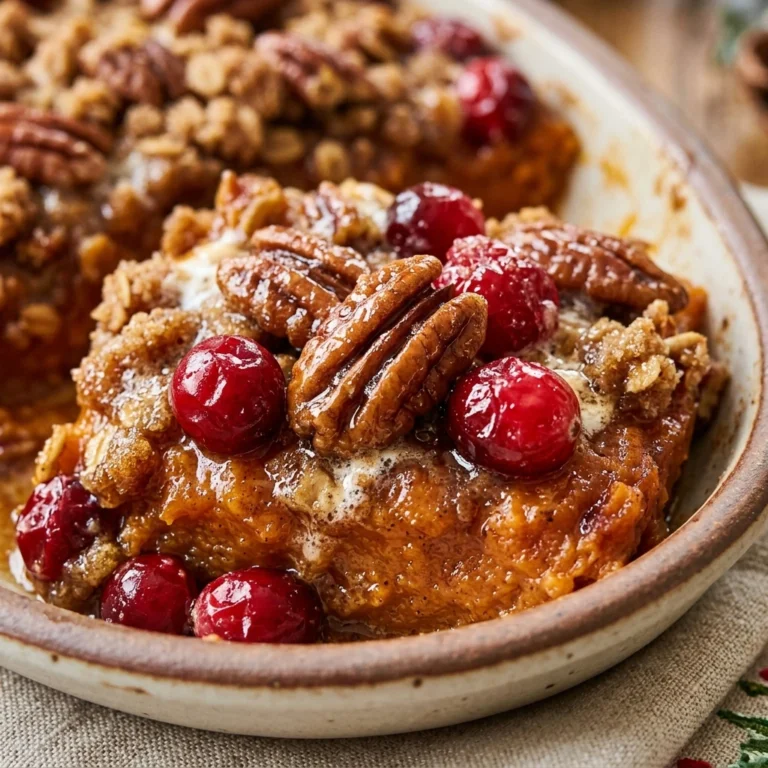 Thanksgiving Cranberry Pecan Sweet Potato Casserole
