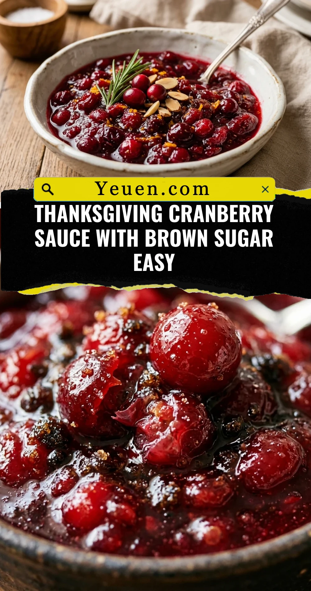 Thanksgiving Cranberry Sauce With Brown Sugar Easy