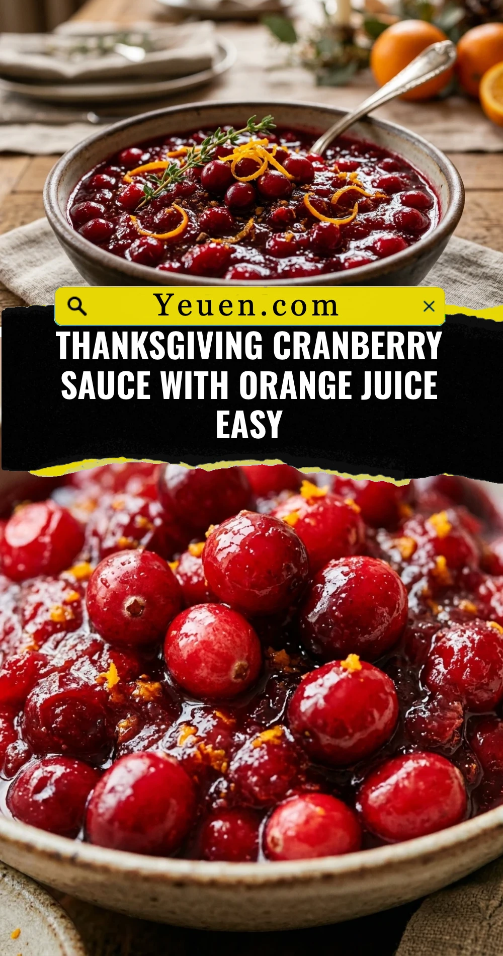 Thanksgiving Cranberry Sauce With Orange Juice Easy