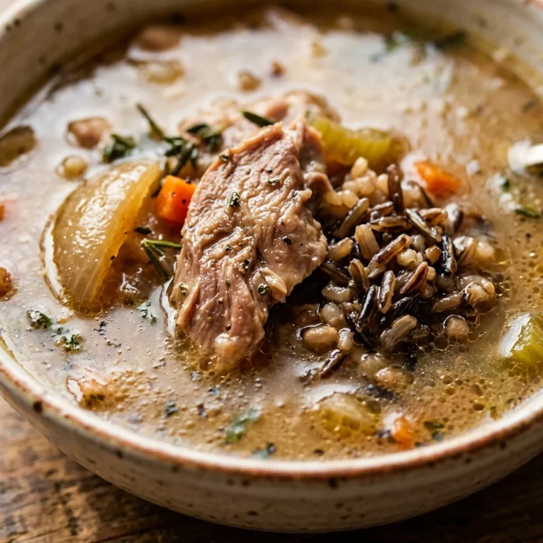 Thanksgiving Crockpot Turkey And Wild Rice Soup High Protein Under $20 Feeds 8
