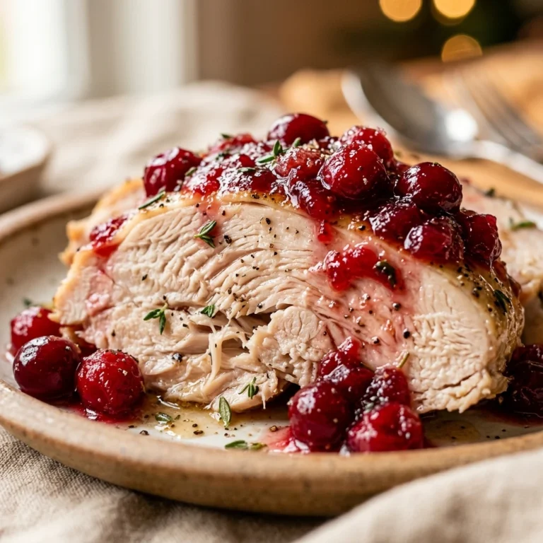 Thanksgiving Crockpot Turkey Breast With Cranberry Sauce High Protein Under $20