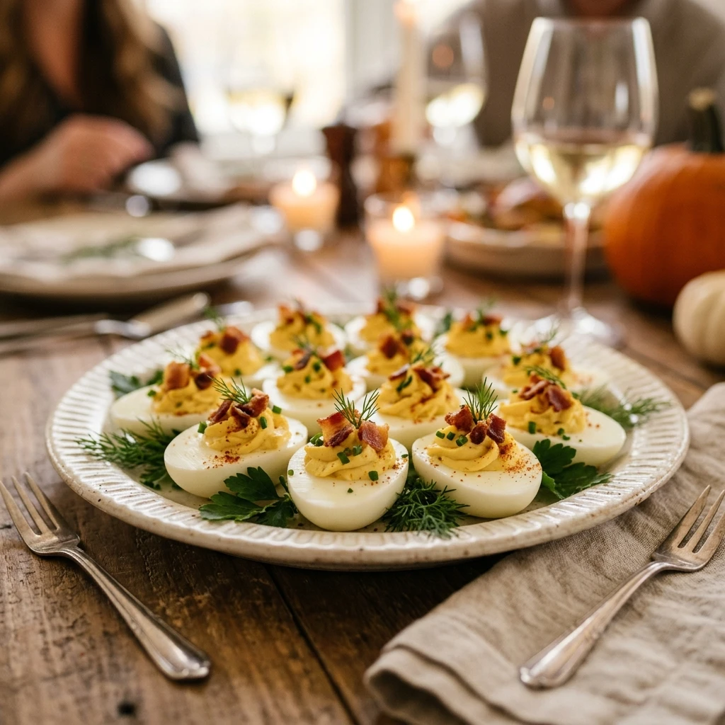 Thanksgiving Deviled Eggs Appetizer Everyone Eats First