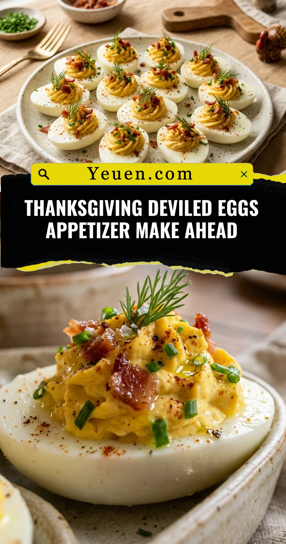 Thanksgiving Deviled Eggs Appetizer Make Ahead