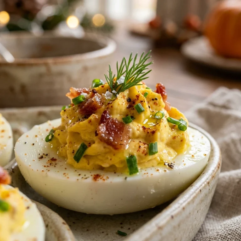 Thanksgiving Deviled Eggs Appetizer Make Ahead
