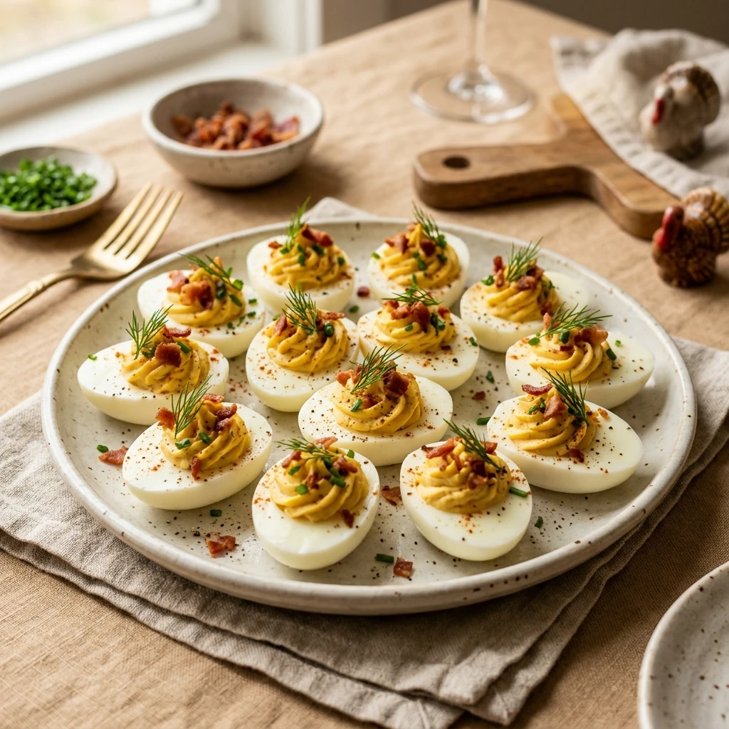 Thanksgiving Deviled Eggs Appetizer Make Ahead