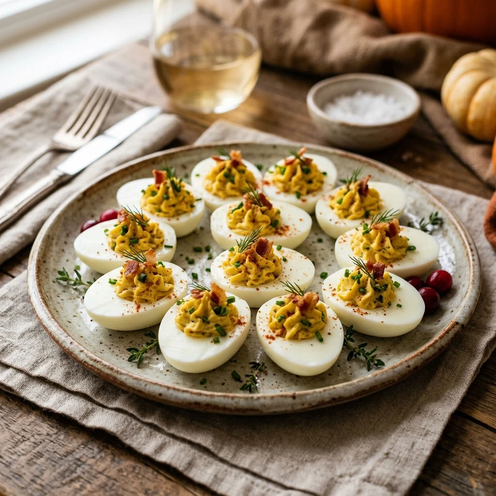 Thanksgiving Deviled Eggs Make Ahead 2 Days