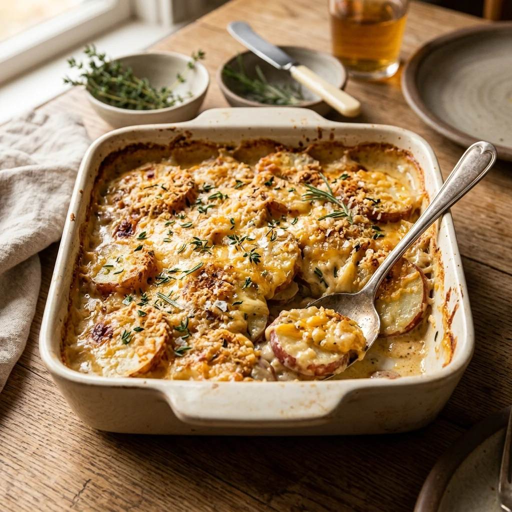 Thanksgiving Dump And Bake Potato Casserole 3 Ingredients