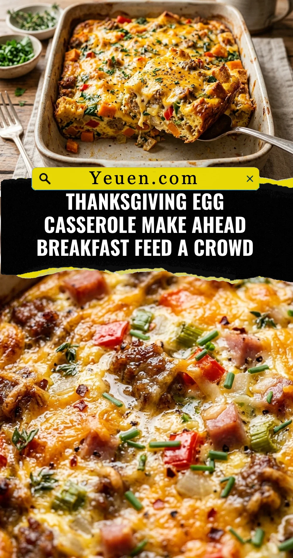 Thanksgiving Egg Casserole Make Ahead Breakfast Feed A Crowd