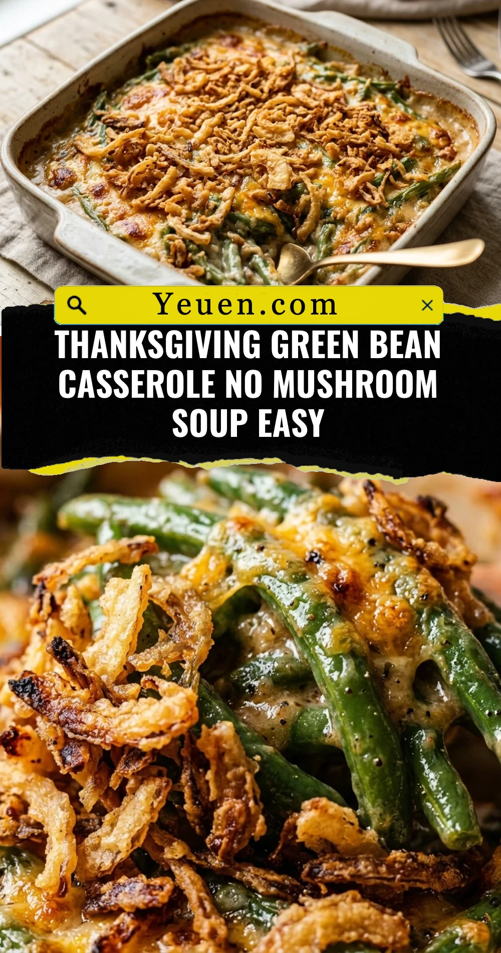 Thanksgiving Green Bean Casserole No Mushroom Soup Easy