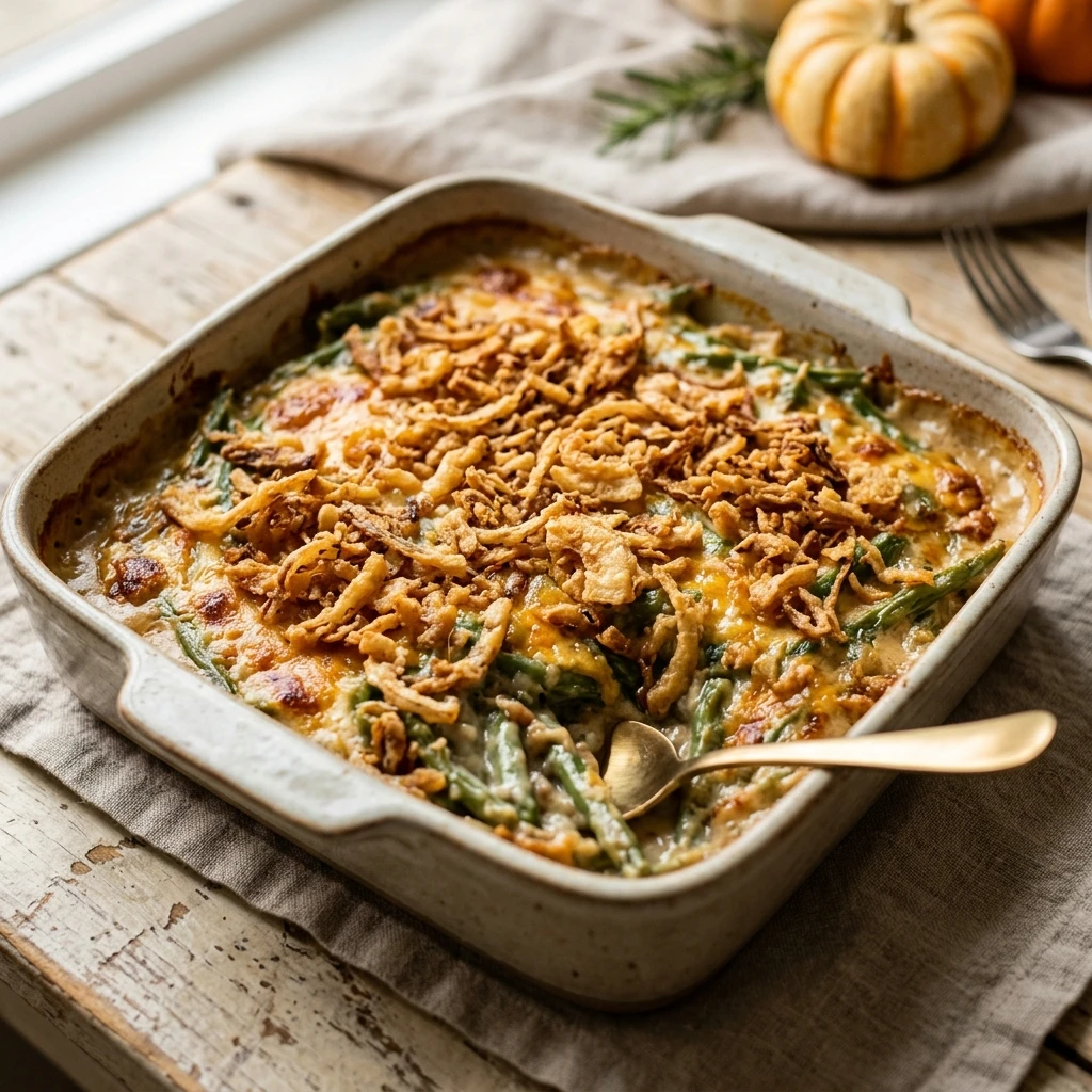 Thanksgiving Green Bean Casserole No Mushroom Soup Easy