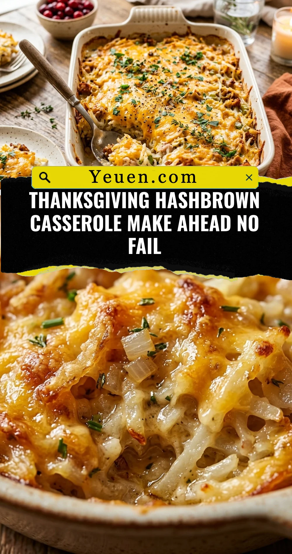 Thanksgiving Hashbrown Casserole Make Ahead No Fail