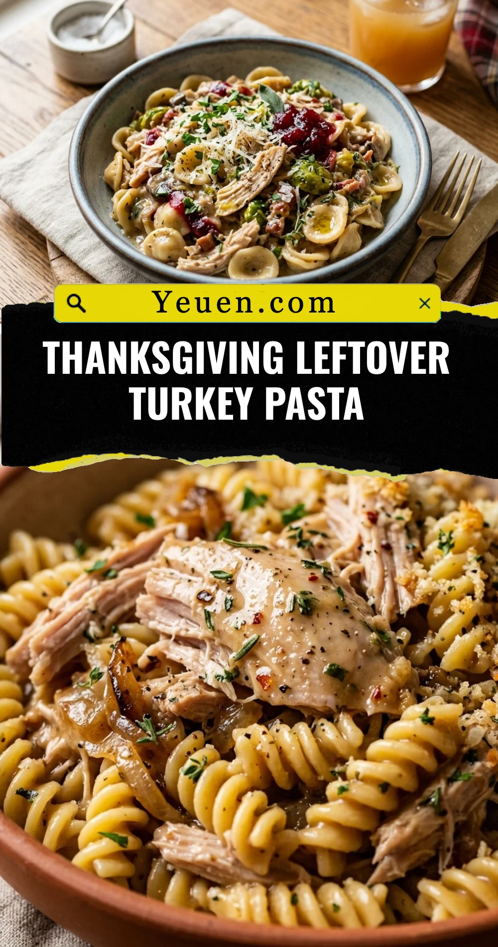Thanksgiving Leftover Turkey Pasta