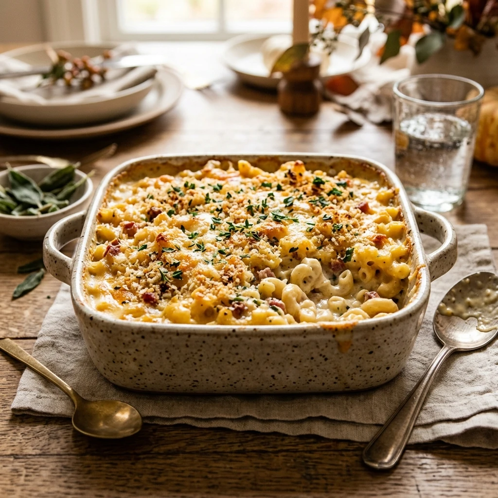Thanksgiving Mac And Cheese With Cheddar Creamy Family