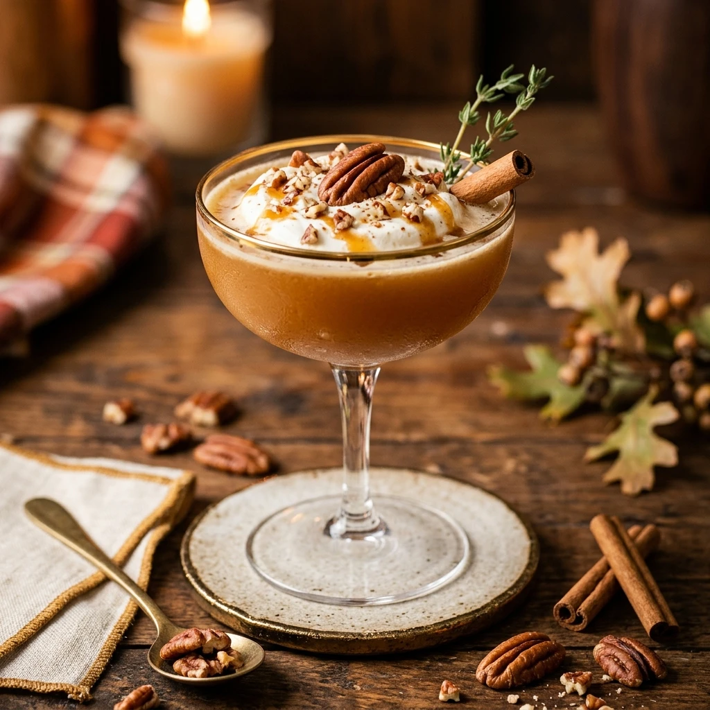 Thanksgiving Pecan Pie Cocktail Mocktail Easy Party Holiday