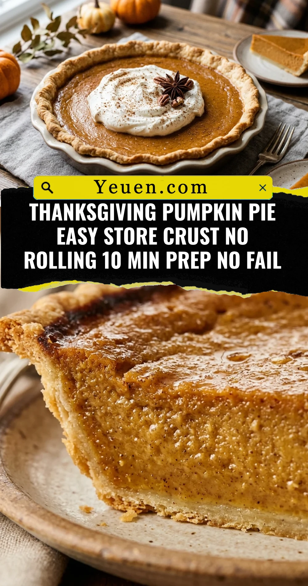 Thanksgiving Pumpkin Pie Easy Store Crust No Rolling 10 Min Prep No Fail