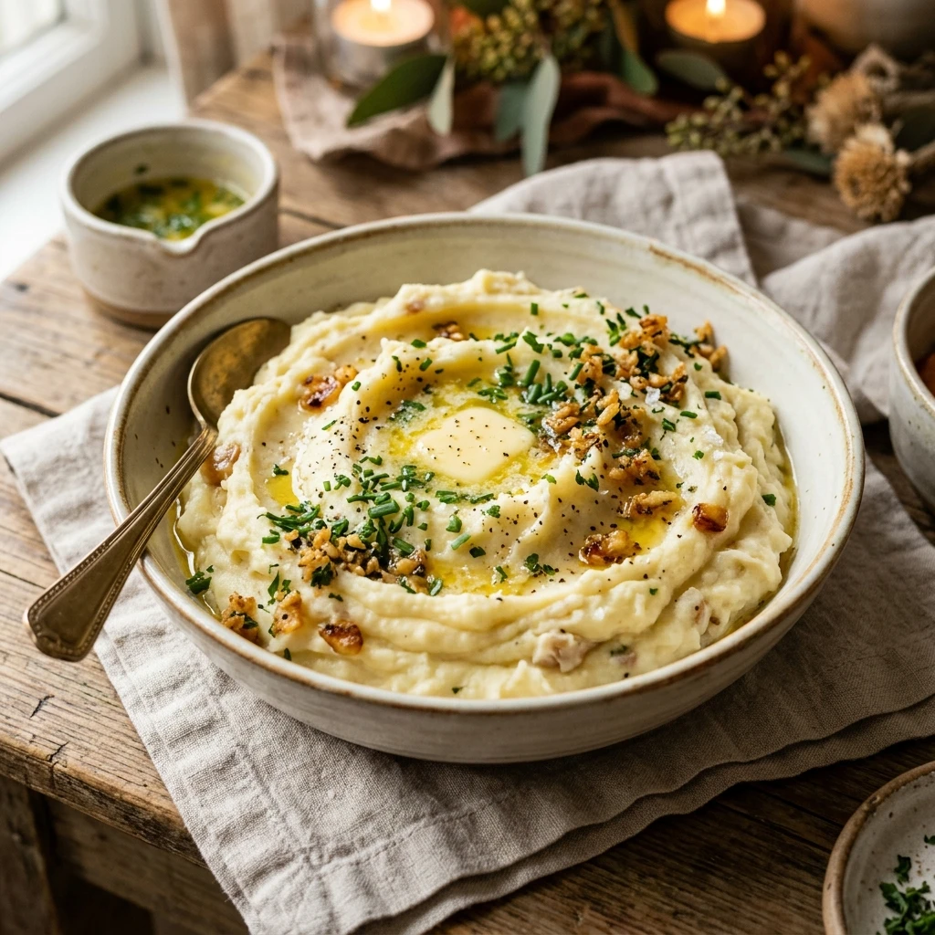 Thanksgiving Slow Cooker Mashed Potatoes With Garlic No Fail