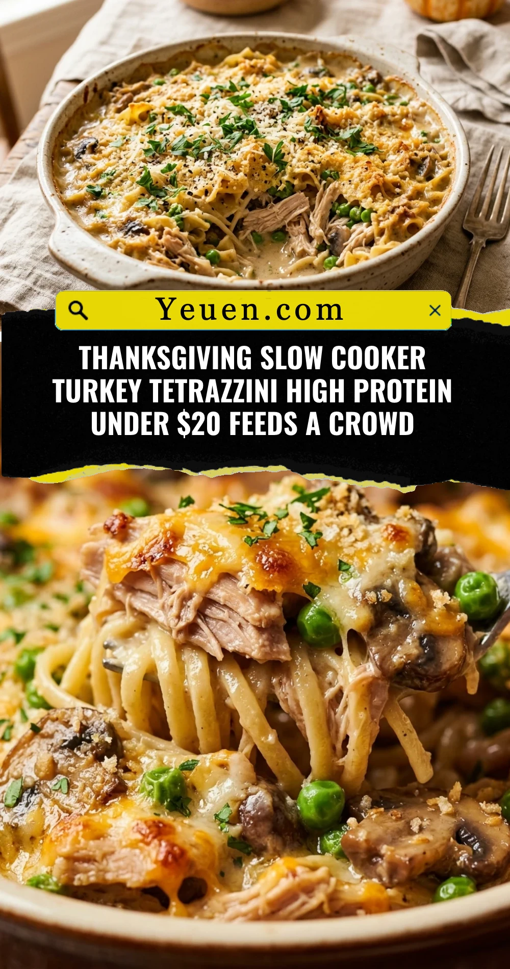 Thanksgiving Slow Cooker Turkey Tetrazzini High Protein Under $20 Feeds A Crowd
