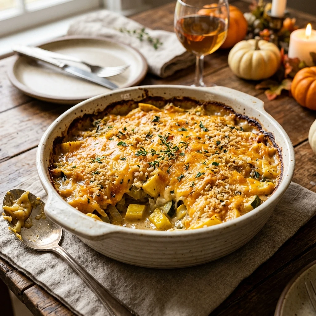 Thanksgiving Squash Casserole Cheesy Southern Side