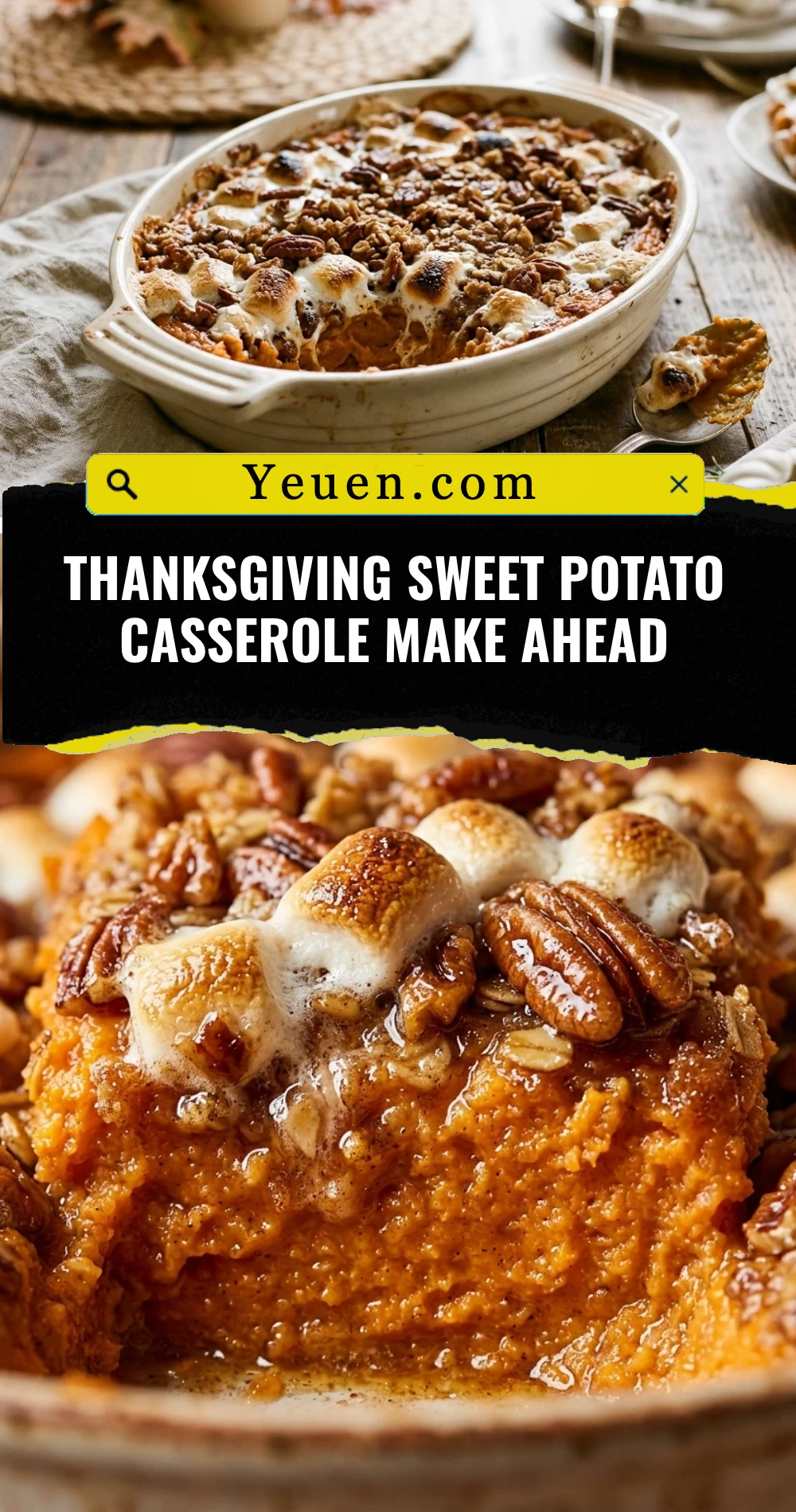 Thanksgiving Sweet Potato Casserole Make Ahead
