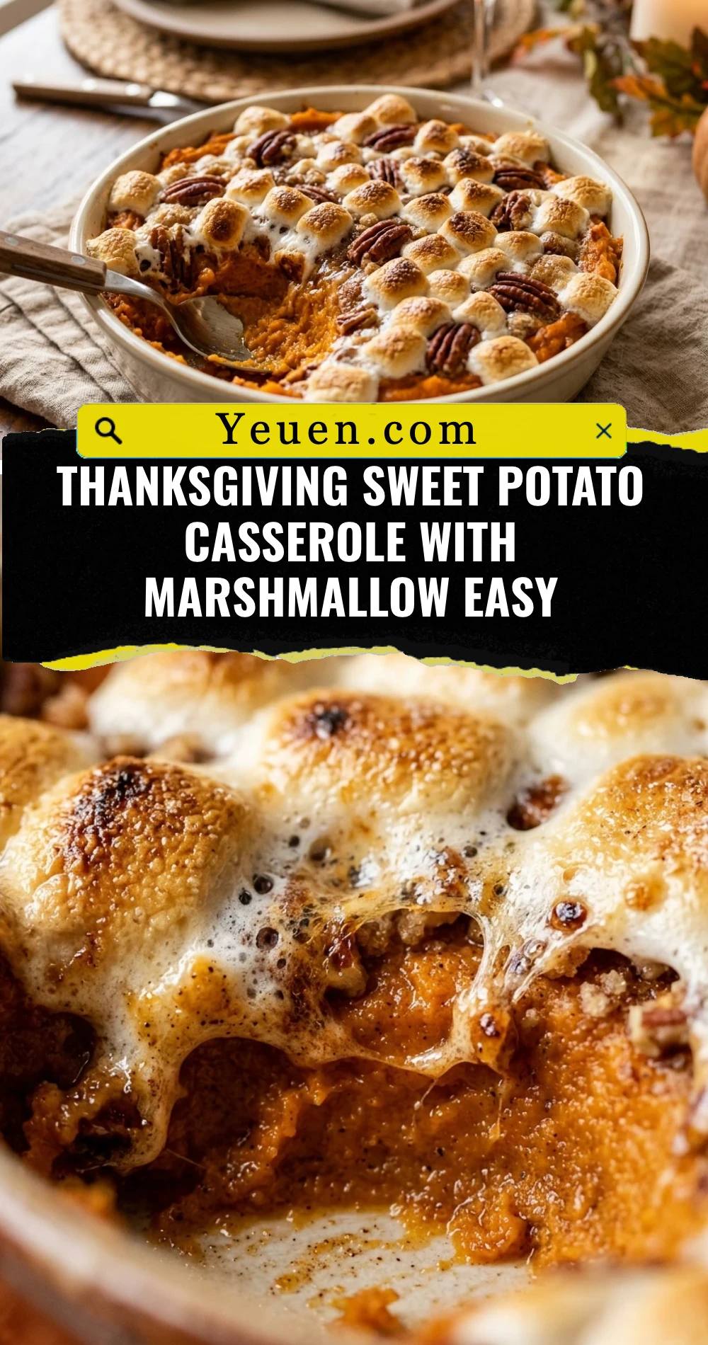 Thanksgiving Sweet Potato Casserole With Marshmallow Easy