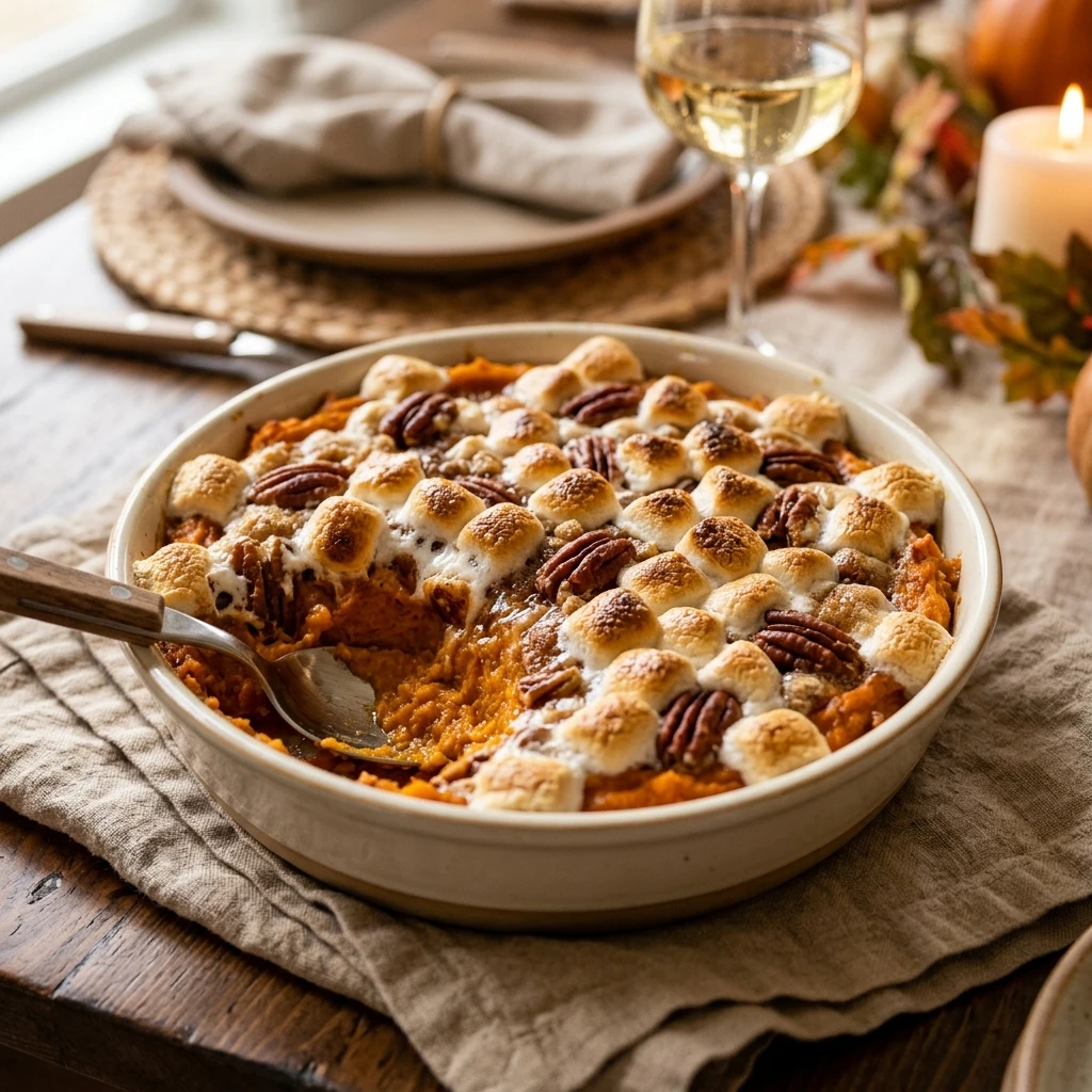 Thanksgiving Sweet Potato Casserole With Marshmallow Easy
