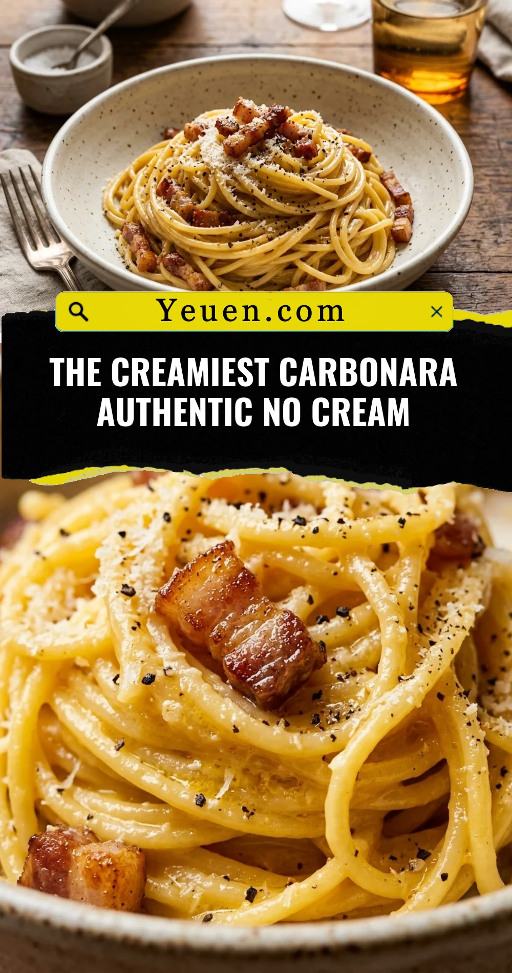 The Creamiest Carbonara Authentic No Cream