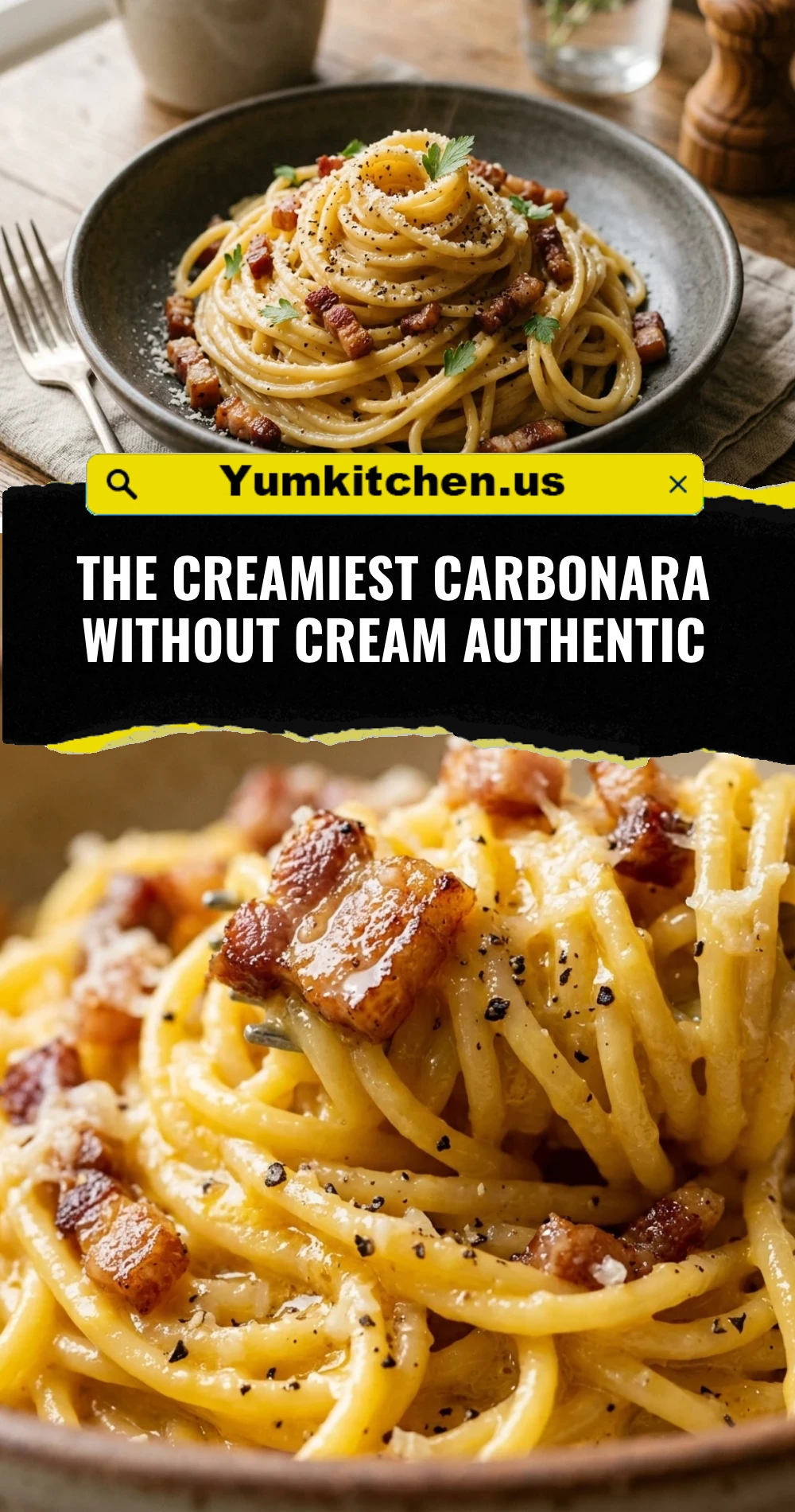 The Creamiest Carbonara Without Cream Authentic