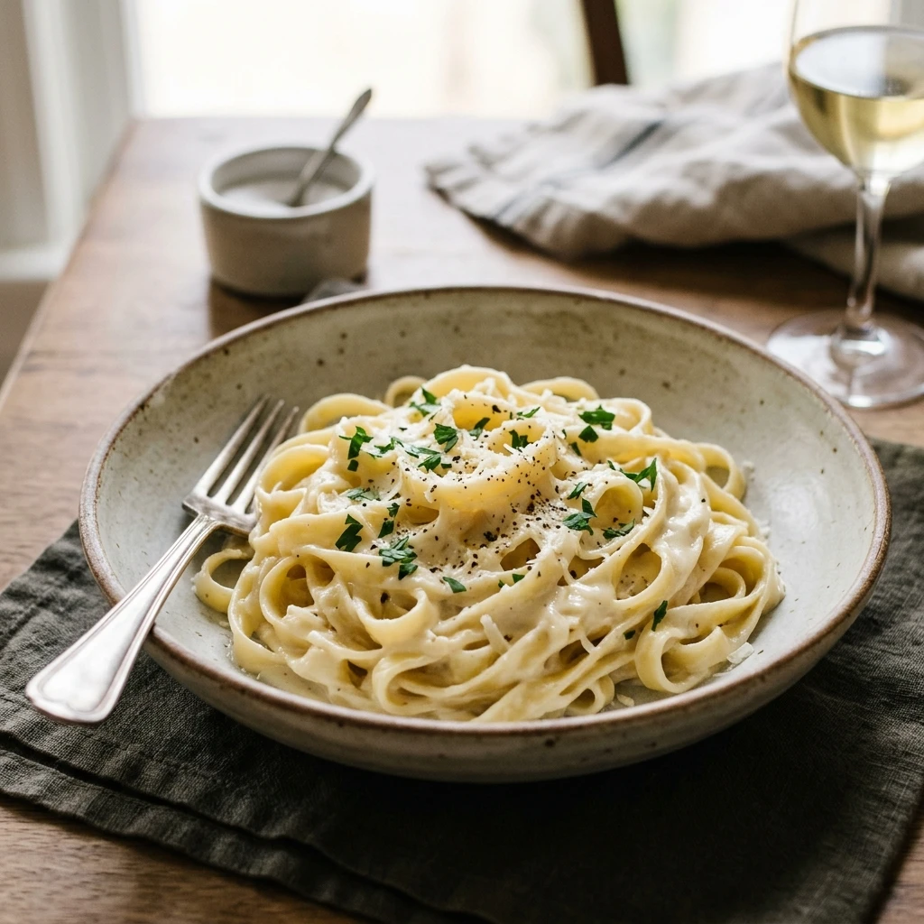 The Creamiest Fettuccine Alfredo With Homemade Sauce