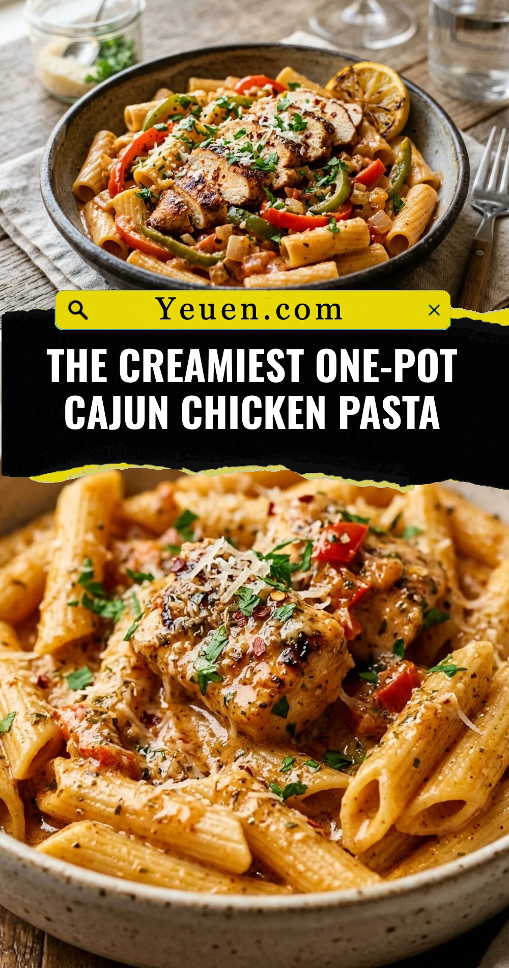 The Creamiest One-Pot Cajun Chicken Pasta