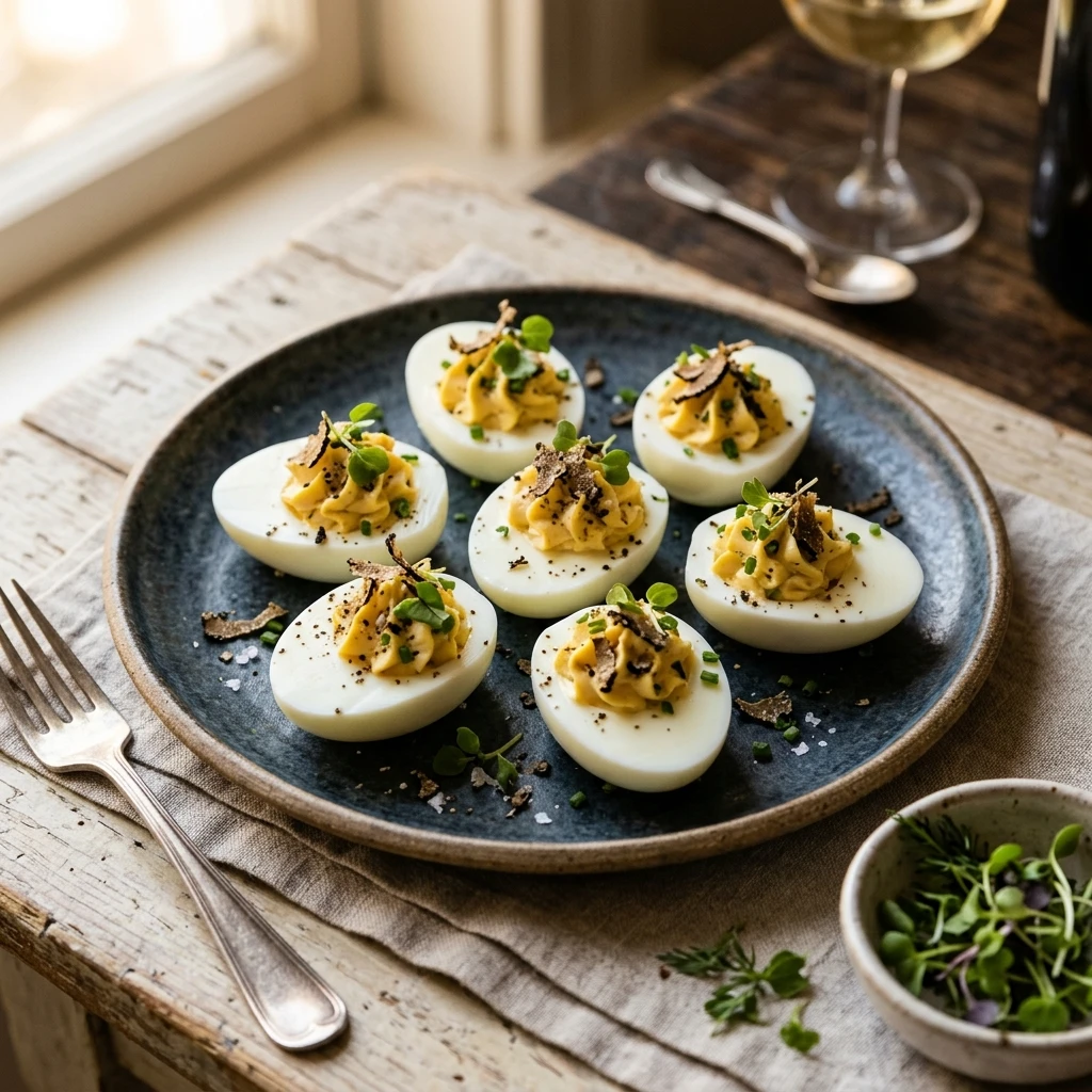 Truffle Oil Deviled Eggs Luxury