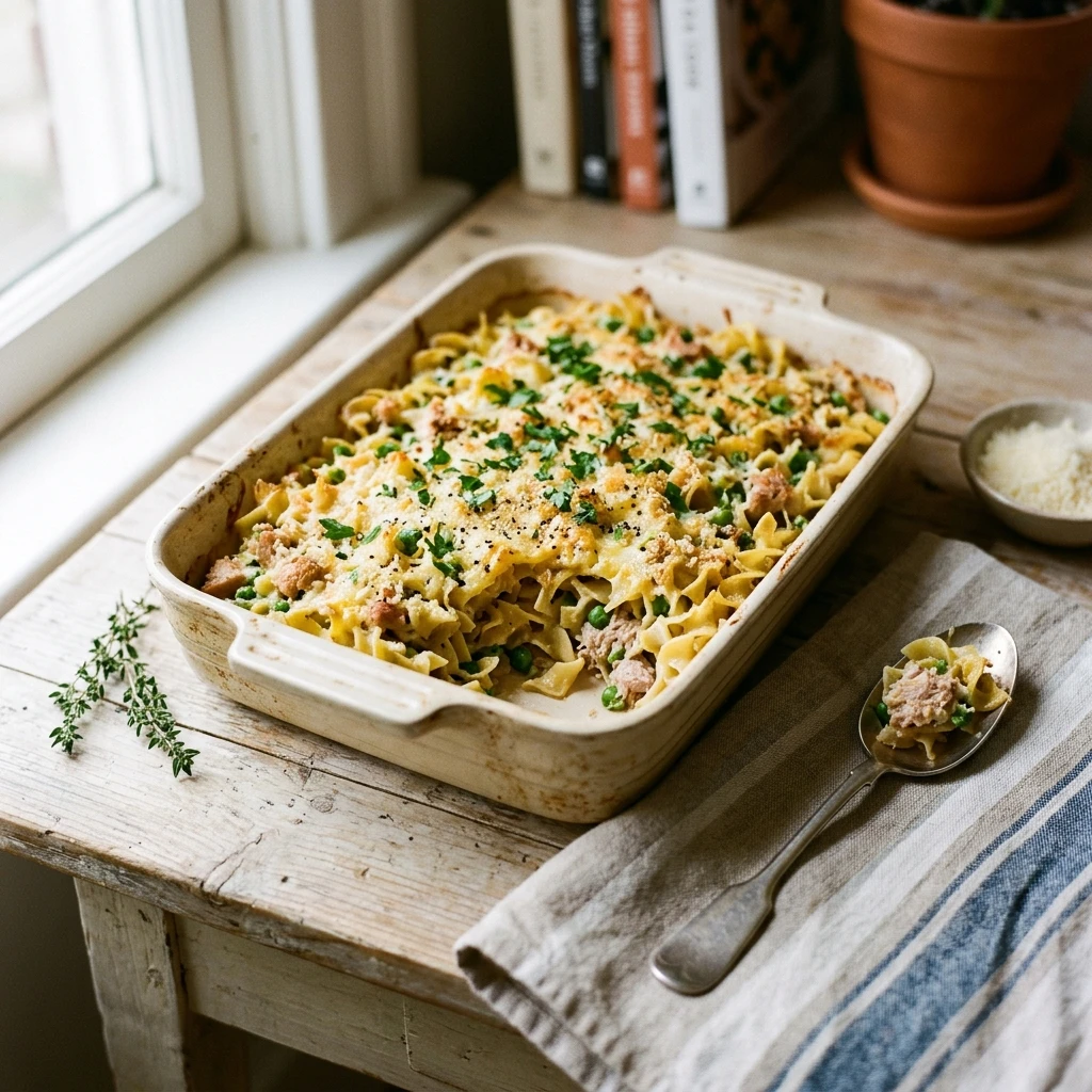 Tuna Noodle Casserole Easy Cheesy Pasta Family One Dish