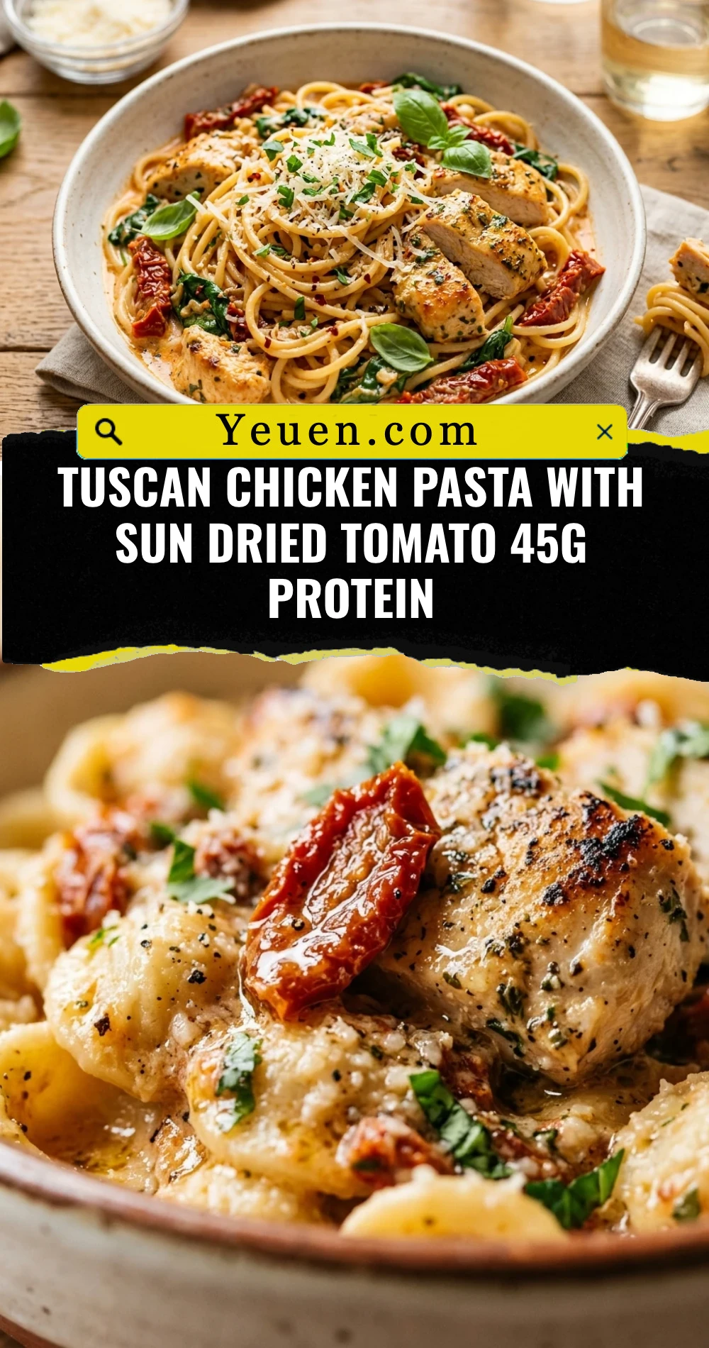 Tuscan Chicken Pasta With Sun Dried Tomato 45g Protein