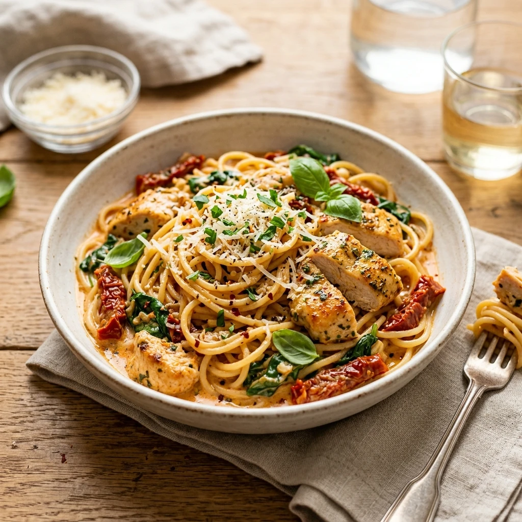 Tuscan Chicken Pasta With Sun Dried Tomato 45g Protein