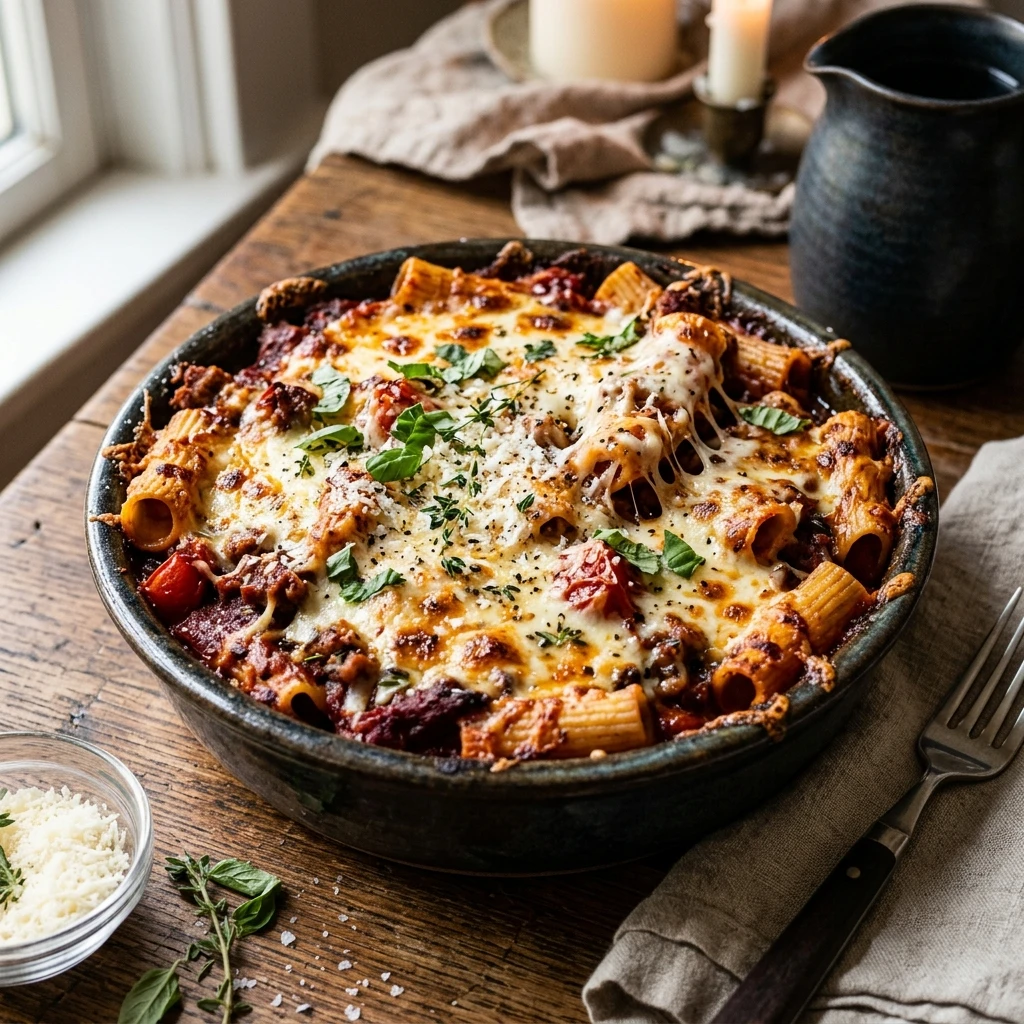Vampire Pasta Bake - Cheesy & Bloody Good