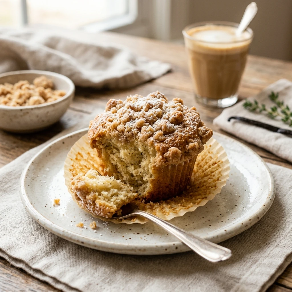 Vanilla Bean Streusel Muffins