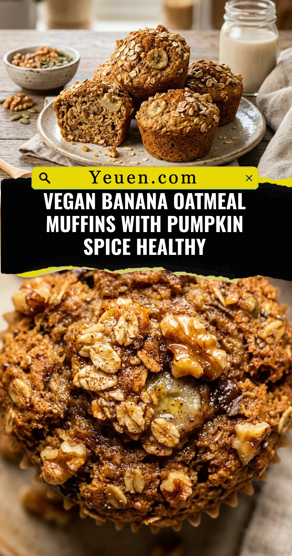 Vegan Banana Oatmeal Muffins With Pumpkin Spice Healthy